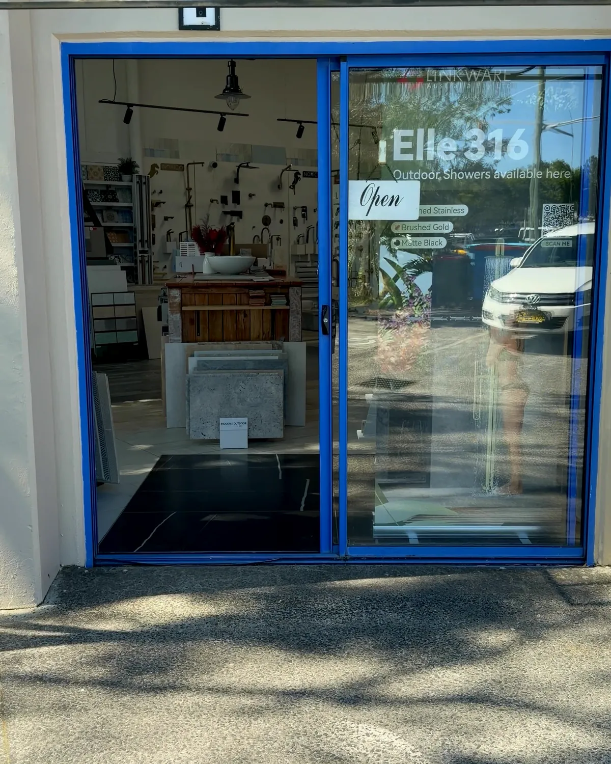 The entrance to the Byron Bay Tiles showroom
